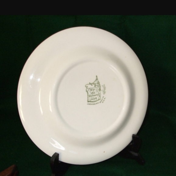 Vintage The Old Curiosity Shop By Charles Dickens Royal USA Co Green China Plate - Picture 4 of 6